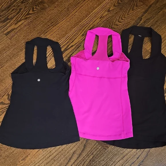 lululemon athletica Black and Pink Tank Tops - Lot of 3 - Picture 2 of 11